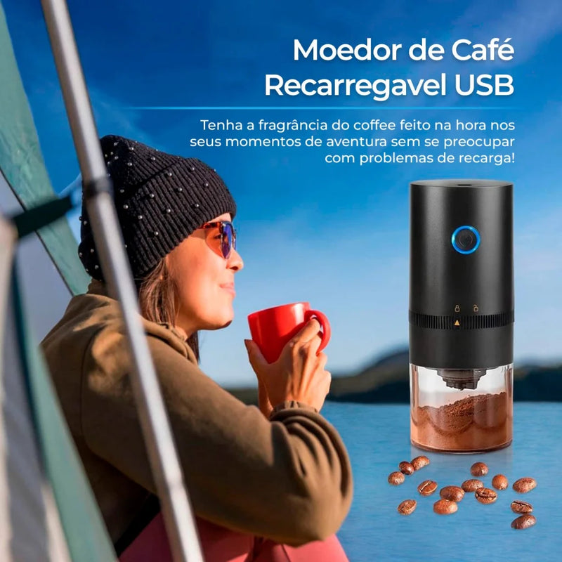 Moedor de Café Elétrico Recarregável