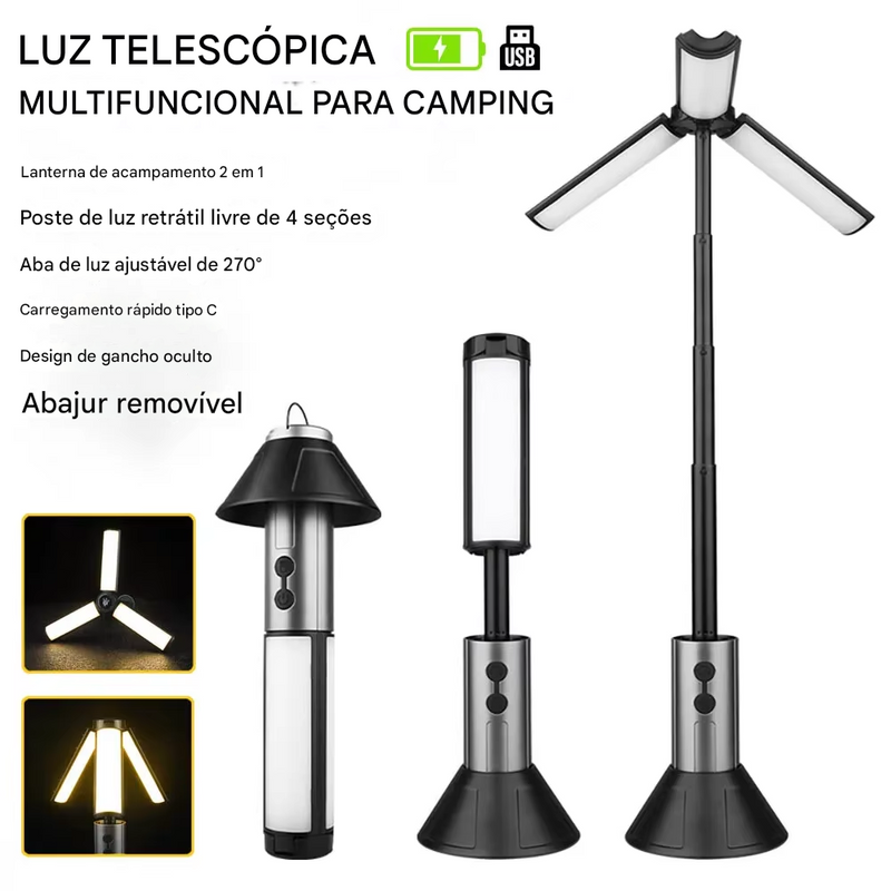 Iluminaria Camping Multifuncional